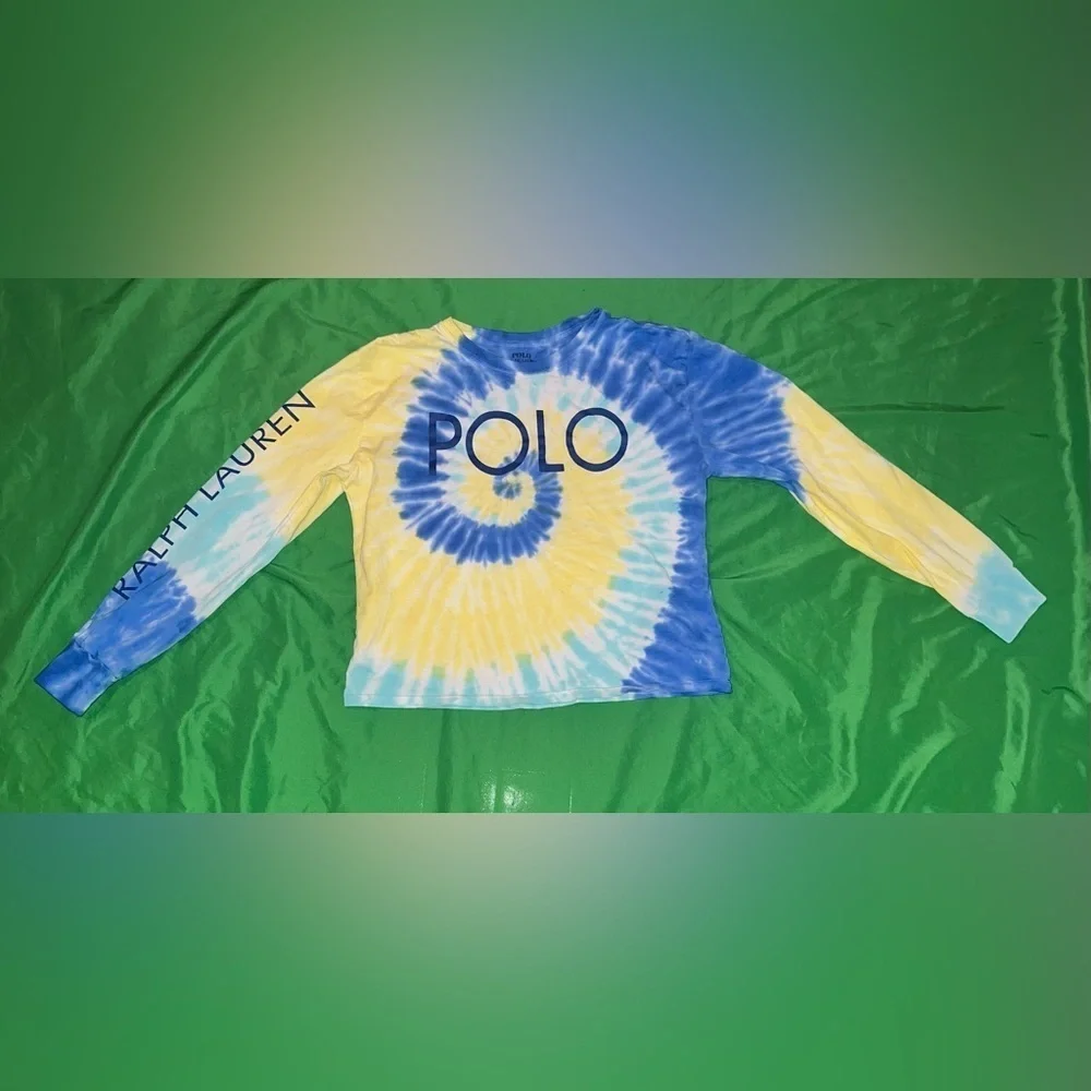 Polo by Ralph Lauren Kids Tie-Dye Shirt - Blue and Yellow size 16